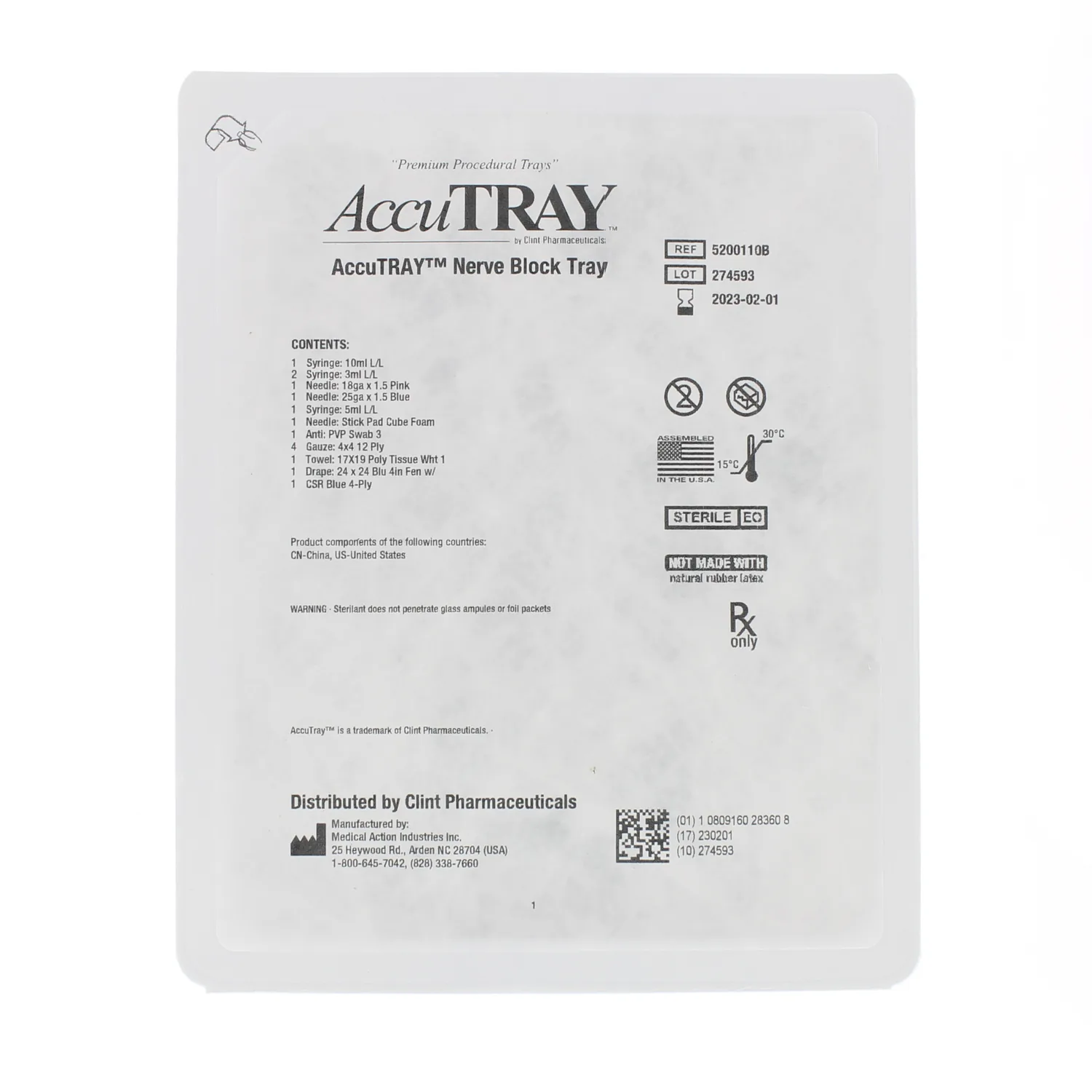 AccuTray™ Universal Nerve Block Tray